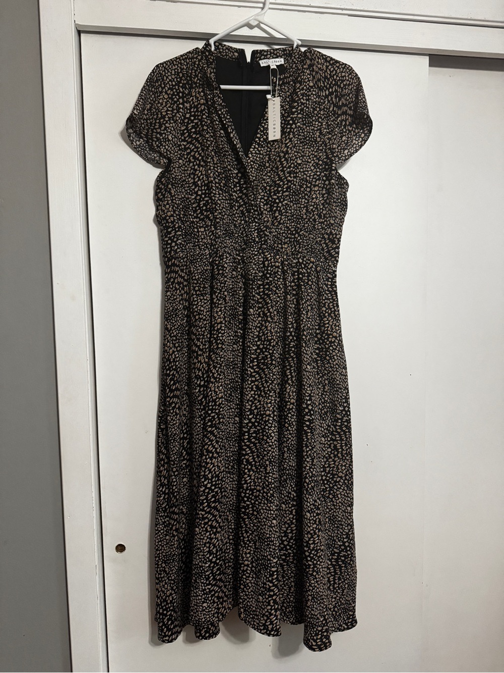 Baltic Born Black and Beige Printed Maxi Dress